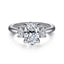 Oval Diamond Hidden Halo Engagement Ring