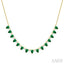 Pear Shape Gemstone & Diamond Tennis Necklace