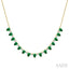 Pear Shape Gemstone & Diamond Tennis Necklace