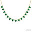 Pear Shape Gemstone & Diamond Tennis Necklace