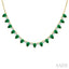 Pear Shape Gemstone & Diamond Tennis Necklace