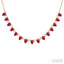 Pear Shape Gemstone & Diamond Tennis Necklace