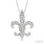 Fleur De Lis Diamond Pendant