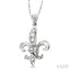 Fleur De Lis Diamond Pendant