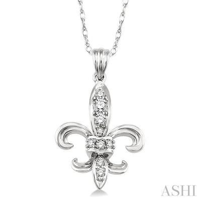 Fleur De Lis Diamond Pendant