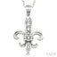 Fleur De Lis Diamond Pendant