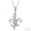 Fleur De Lis Diamond Pendant