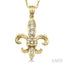 Fleur De Lis Diamond Pendant