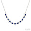 Emerald Shape Gemstone & Diamond Tennis Necklace