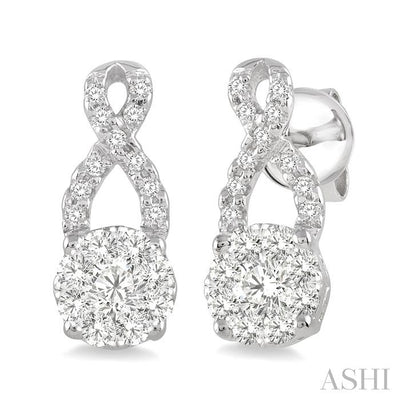 Round Shape Lovebright Diamond Earrings