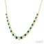Round Shape Gemstone & Diamond Riviera Necklace