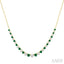Round Shape Gemstone & Diamond Riviera Necklace