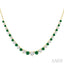 Round Shape Gemstone & Diamond Riviera Necklace