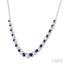 Round Shape Gemstone & Diamond Riviera Necklace