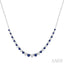 Round Shape Gemstone & Diamond Riviera Necklace