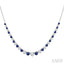 Round Shape Gemstone & Diamond Riviera Necklace