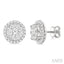 Round Shape Halo Lovebright Essential Diamond Earrings