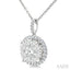 Round Shape Halo Lovebright Essential Diamond Pendant