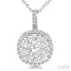 Round Shape Halo Lovebright Essential Diamond Pendant