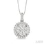 Round Shape Halo Lovebright Essential Diamond Pendant
