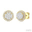 Round Shape Halo Lovebright Essential Diamond Earrings