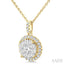 Round Shape Halo Lovebright Essential Diamond Pendant