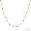 Gemstone & Diamond Station Necklace