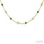 Gemstone & Diamond Station Necklace