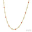 Gemstone & Diamond Station Necklace