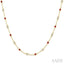 Gemstone & Diamond Station Necklace