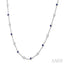 Gemstone & Diamond Station Necklace