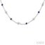 Gemstone & Diamond Station Necklace