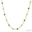Gemstone & Diamond Station Necklace