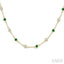 Gemstone & Diamond Station Necklace