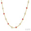 Gemstone & Diamond Station Necklace