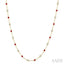 Gemstone & Diamond Station Necklace