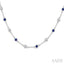 Gemstone & Diamond Station Necklace
