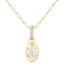 Diamond Drop Pendant with Paperclip Chain