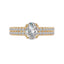 Oval Diamond Two-Row Engagement Ring