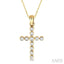 Cross Bezel Set Diamond Fashion Pendant