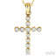Cross Bezel Set Diamond Fashion Pendant