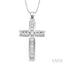 Channel Set Cross Diamond Fashion Pendant