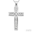 Channel Set Cross Diamond Fashion Pendant