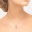 Channel Set Cross Diamond Fashion Pendant