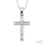 Channel Set Cross Diamond Fashion Pendant