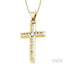 Channel Set Cross Diamond Fashion Pendant
