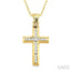 Channel Set Cross Diamond Fashion Pendant