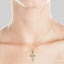 Channel Set Cross Diamond Fashion Pendant