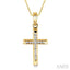 Channel Set Cross Diamond Fashion Pendant
