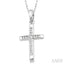 Channel Set Cross Diamond Fashion Pendant